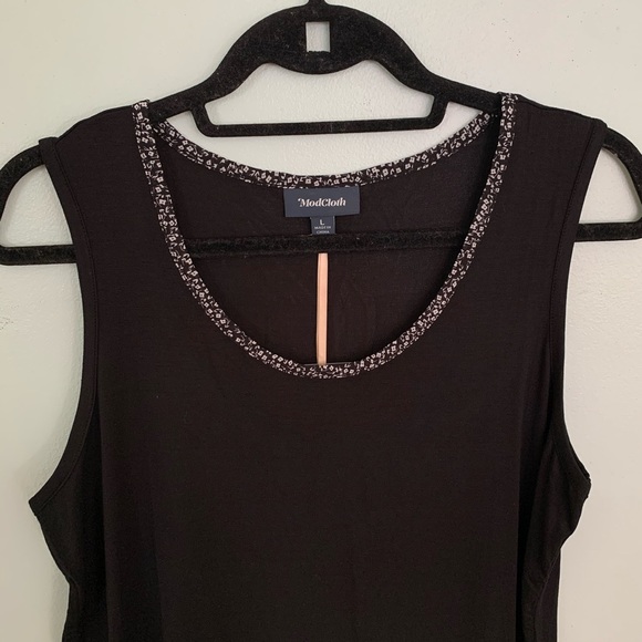 NWT-ModCloth Black Sleeveless Bouse - Picture 2 of 6